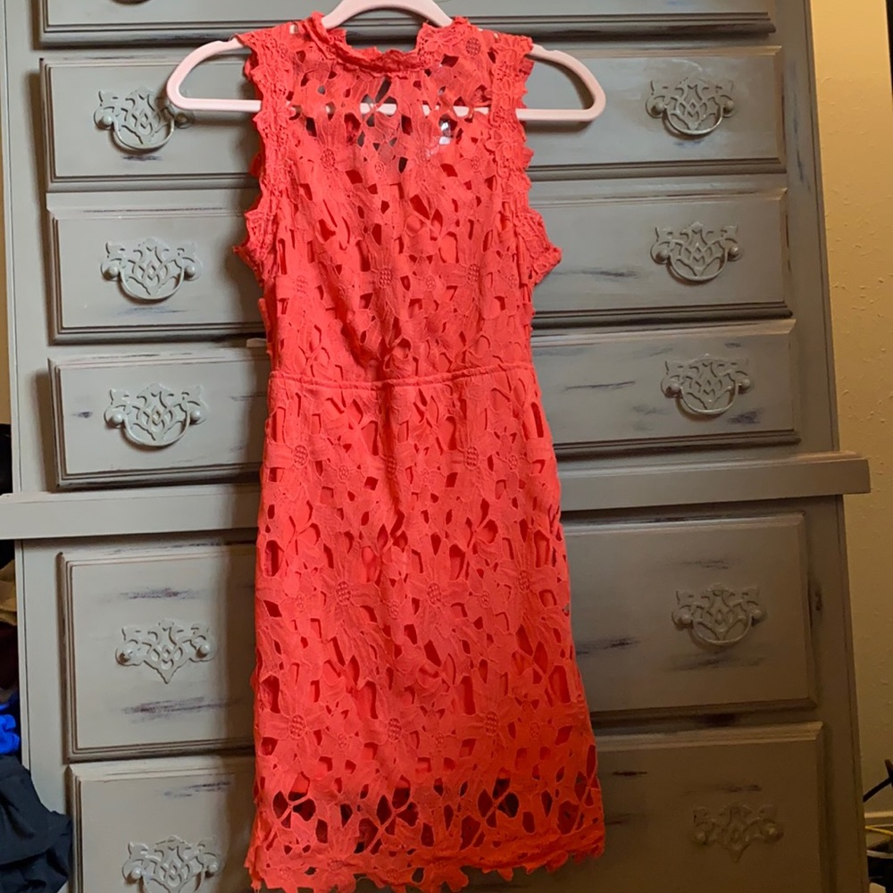 Red Open Back Dress